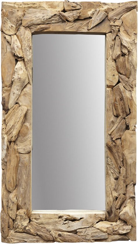 Wandspiegel van Teakhout - Spiegel van Hout - Wandspiegels - Spiegels - 80 cm breed