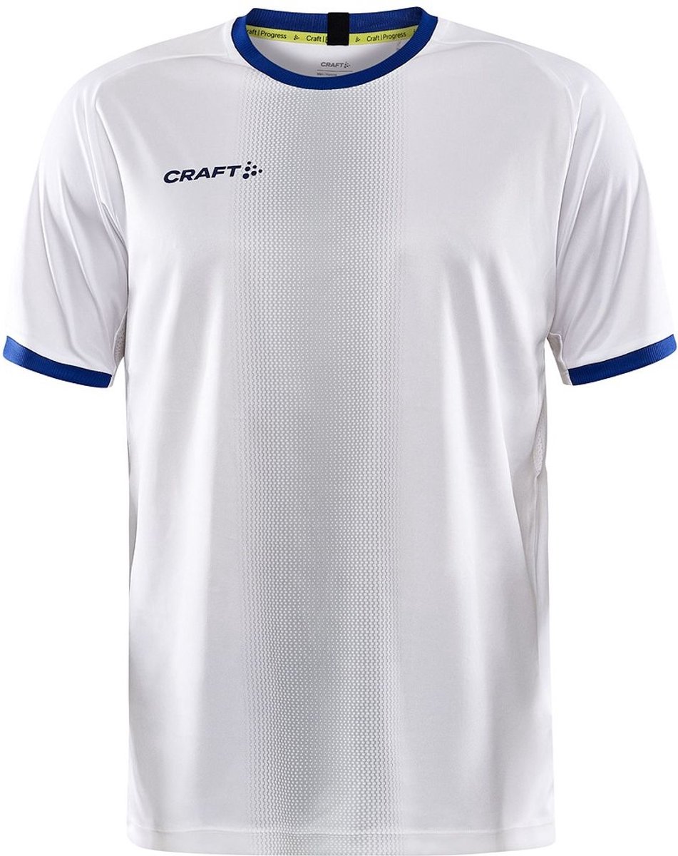 Craft Progress 2.0 Shirt Korte Mouw Heren - Wit / Blauw | Maat: XXL