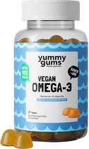 Bol.com Yummygums - Omega 3 - gummies - geen vissmaak - vegan - suikerarm- algen olie - 45 stuks aanbieding