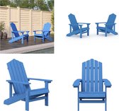 vidaXL Chaises de jardin 2 pcs Adirondack HDPE Aqua Bleu - Chaise de jardin - Chaises de jardin de jardin - Chaise d'extérieur - Fauteuil