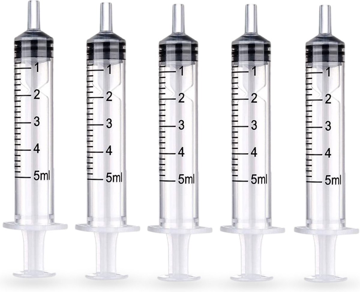 Goedkoopste THRIVO Spuit - Spuiten - Injectiespuit - Doseerspuit - Injectiespuit Zonder Naald - 5ml - 5 Stuks