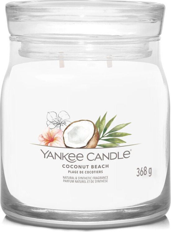 Yankee Candle - Coconut Beach Signature Medium Jar - Moederdag cadeau