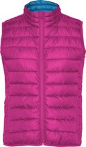 Roze gewatteerde Dames bodywarmer met polyester dons model Oslo merk Roly maat S