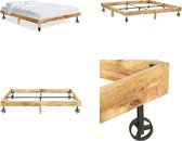 vidaXL Bedframe massief mangohout 200x200 cm - Bed - Bedden - Slaapkamermeubel - Bedframe