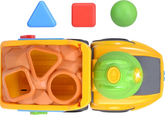 Simba - Abc - Harry Hauler - Vormsorteervoertuig - Blokken - Vrachtwagen - Volvo - Rammelaar van Simba — afbeelding 3