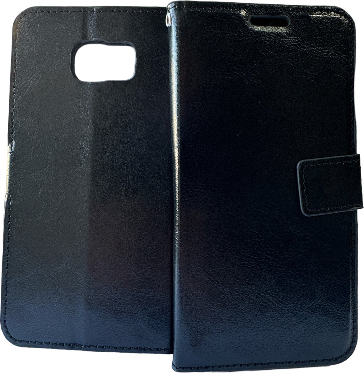 Portemonnee Book Case Hoesje Geschikt voor: Samsung Galaxy S7 - Zwart