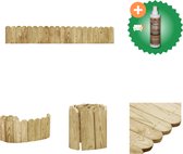 vidaXL Gazonrand 120 cm geïmpregneerd grenenhout groen Perkrand Inclusief Houtreiniger en verfrisser