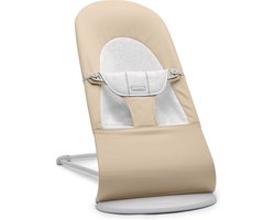 BabyBjörn Wipstoel Balance Soft - Geweven-Jersey - Beige-Grijs - Ergonomisch - Verstelbaar - Inklapbaar