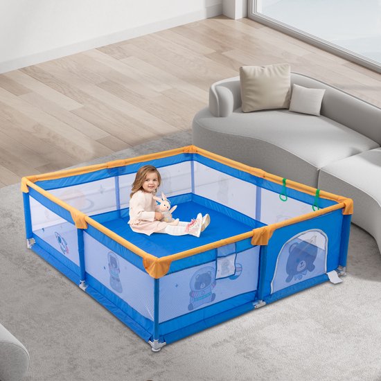 Foto: K ikido grondbox kinderbox grondbox baby baby boxen oversized baby speelbox playpen blauw