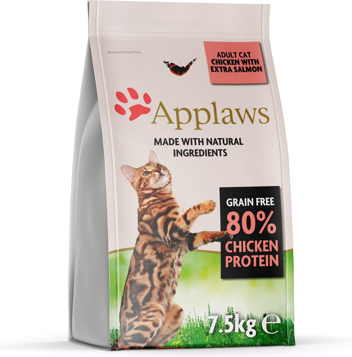 2x7,5kg Adult Kip & Zalm Applaws Kattenvoer