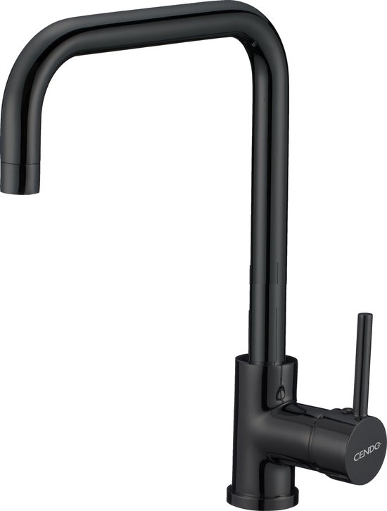 opener Destructief ergens Keuken Kraan Zwart | Vierkant | Black Coated | KK14VBC | bol.com