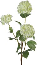 Viv! Home Luxuries Sneeuwbal - zijden bloem - groen - 65cm