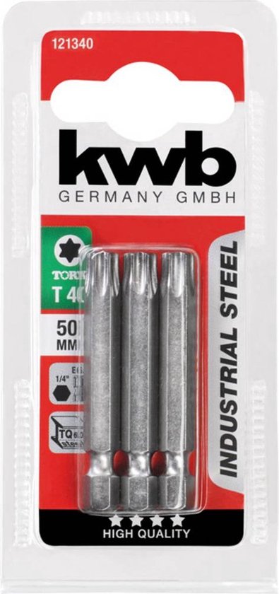 Embout hexagonal T 40 acier kwb 121340 3 pc(s)
