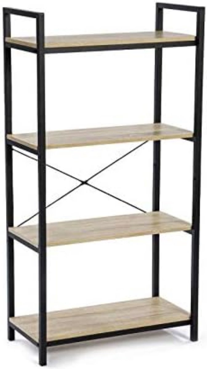 Een Rek Rek met 4 etages, industrieel design, 130 cm | bol