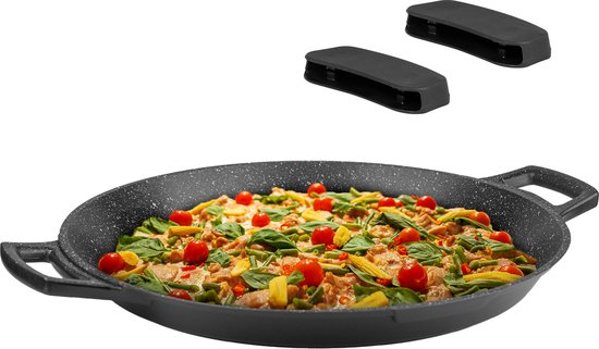 Mustang Gietijzeren Roti Pan 45 Cm / 6 Mm Met Onderstel Mustang Gietijzeren Roti Pan 45 Cm / 6 Mm Met Onderstel