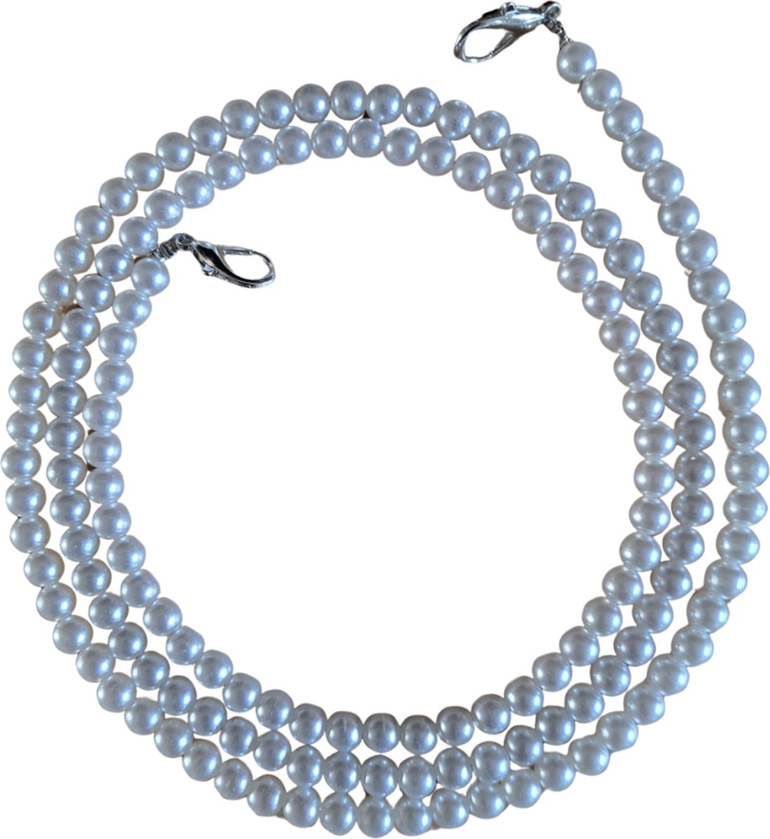 Kralen telefoonketting polsband met parels en pompons