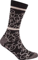 Le Patron Casual sokken Grijs Ecru / Bicycle socks dark grey  - 35/38