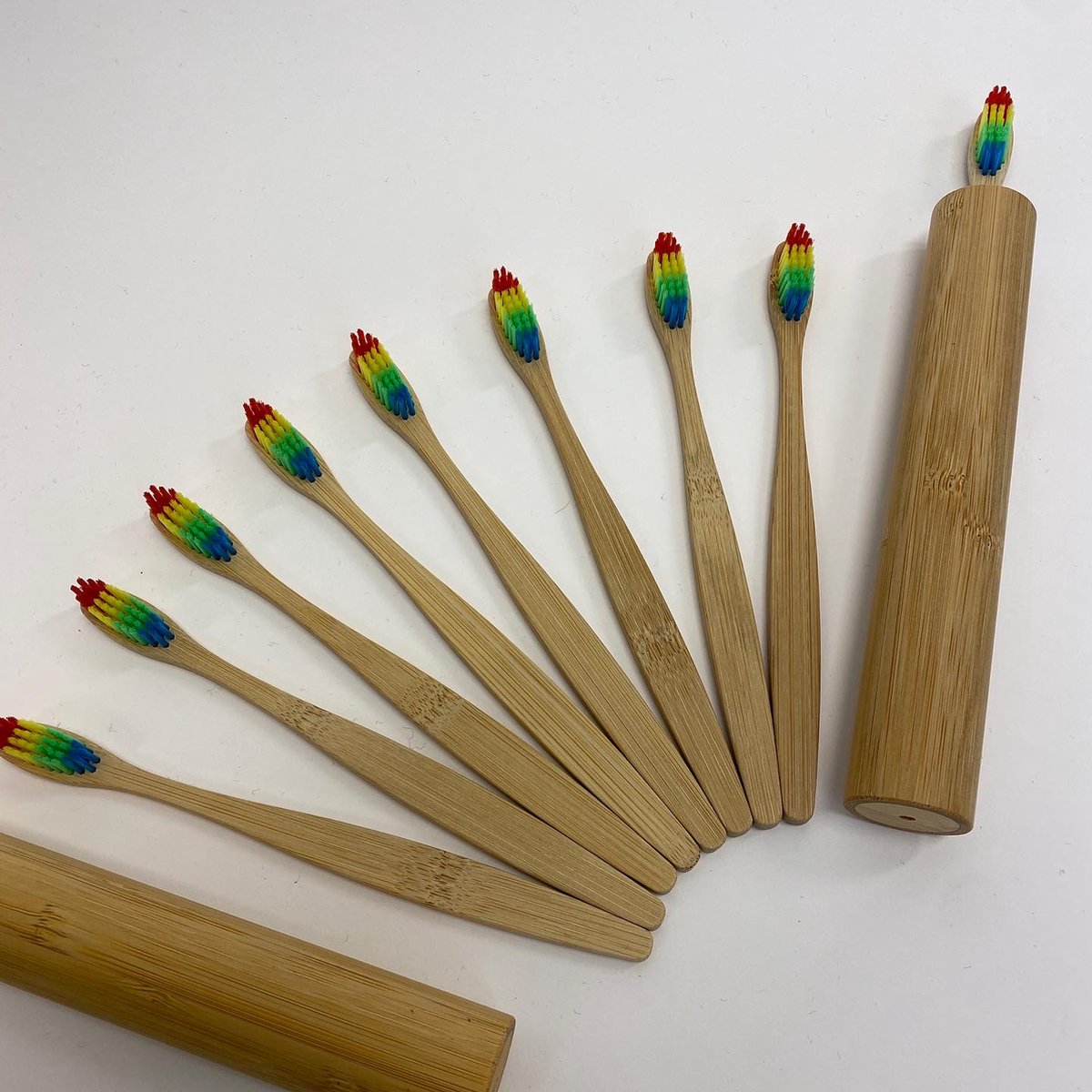 Arkive - Upcycles Bamboo Rainbow Toothbrush w/ Case
