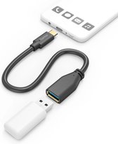 Hama USB-C naar USB-A Adapter - Female OTG Data Converter - USB3.1 (Gen 1.) - 5Gbps - Geschikt voor smartphone, tablet en laptop - 15cm - Zwart
