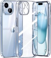Hoesje geschikt voor iPhone 15 Hoesje Transparant - Geschikt voor iPhone 15 Schokbestendig Stevig Siliconen Beschermhoesje Doorzichtig - Met Extra Camera Bescherming