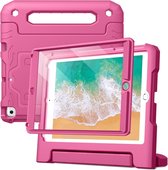 Tablet beschermhoes geschikt voor Apple iPad 5 - iPad 6 - 9.7 inch - kindvriendelijk cover - ingebouwde screenprotector - hoes - hoesje voor kinderen met standaard - kinderhoes - kinderhoesje met handvat - Roze
