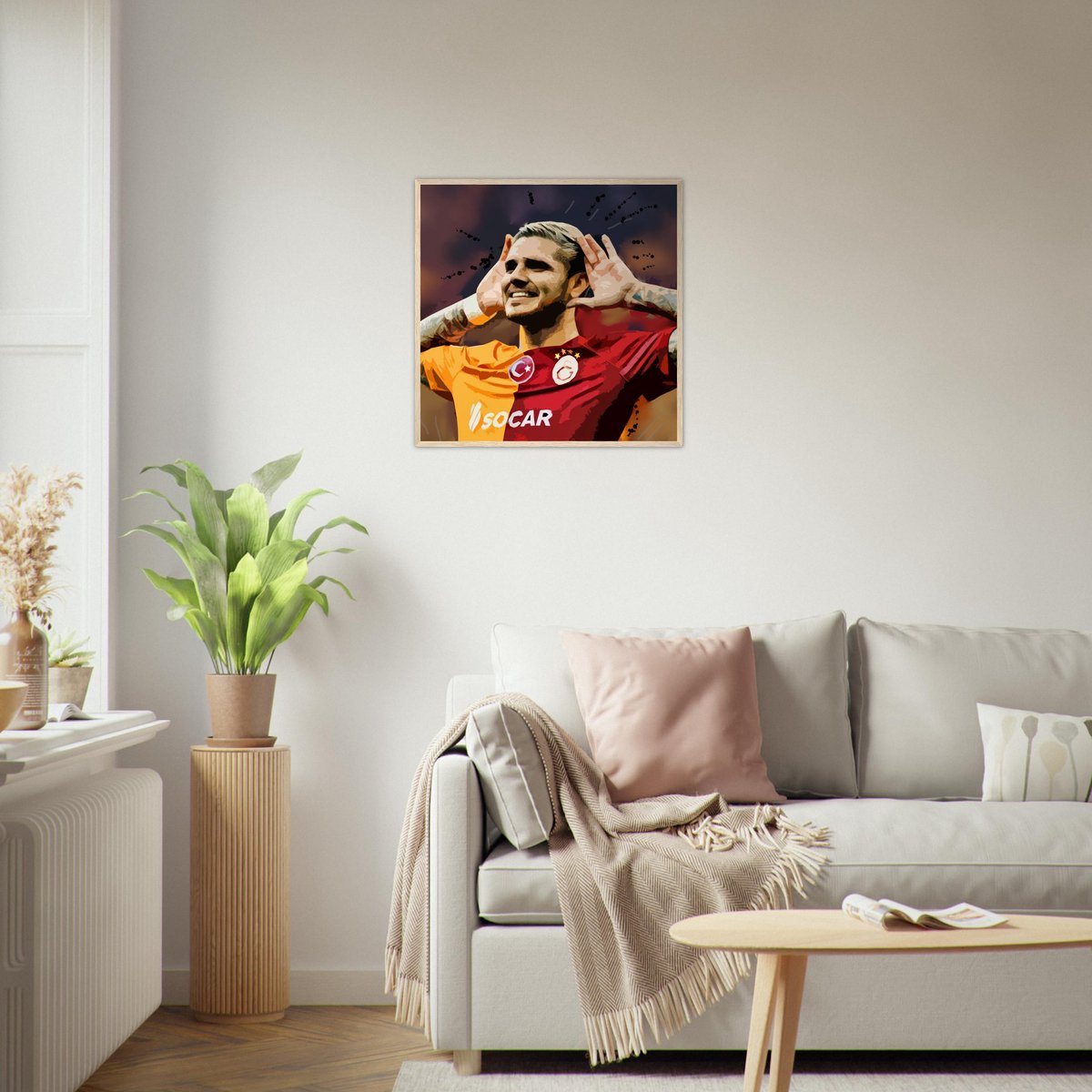 Handsigniertes Poster von Mauro Icardi, Galatasaray Fußballstar, argentinischer Fußballstar, Kunst, digitaler Download