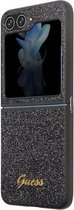 Guess Glitter Flakes Back Case - Geschikt voor Samsung Galaxy Z Flip 5 (F731) - Zwart