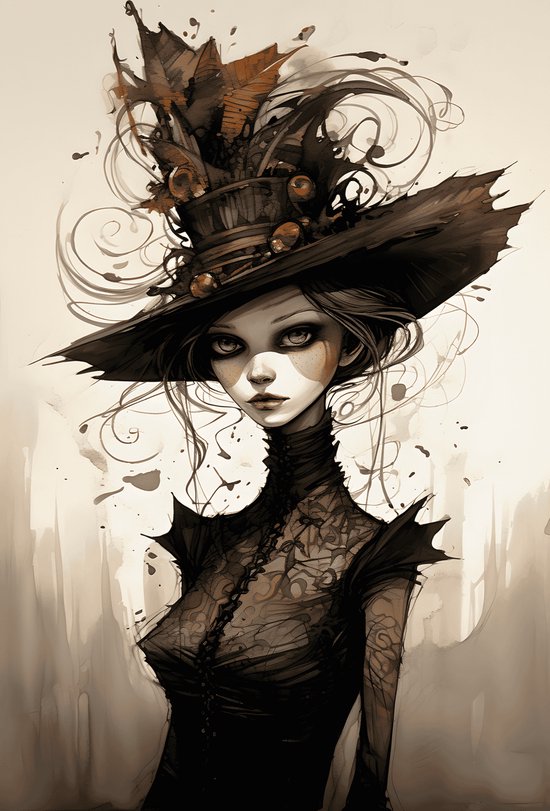 Affiche de sorcière | Affiche Sorcière | Art abstrait | 51x71cm | Esthétique Affiche | Décoration murale | Art moderne | Affiche murale | MT | Décoration de chambre esthétique | Convient pour l'encadrement