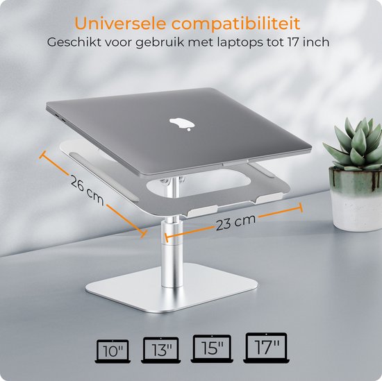 thumbnail: Hjh OFFICE Laptopstandaard - Verstelbaar Aluminium Design Voor Ergonomisch Werken