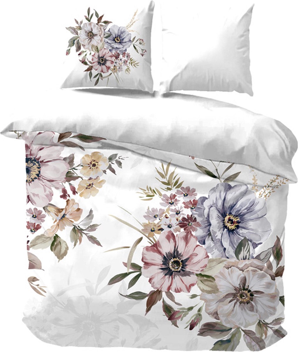 iSleep Dekbedovertrek Anna - Tweepersoons - 200x200/220 cm - Wit