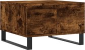vidaXL - Salontafel - 55x55x36,5 - cm - bewerkt - hout - gerookt - eikenkleurig