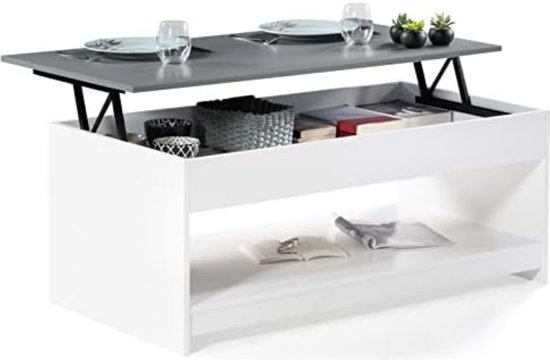 Learnlogic functionele salontafel voor de woonkamer, 360° draaibaar, draaibaar