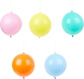 Boksballonnen met elastieken - Diverse kleuren - Latex - 18 stuks - Bouncing / Punch balloons