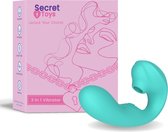 Secret Toys® 3 in 1 Vibrator - Vibrators voor Vrouwen - G-spot stimulatie & Clitoris stimulatie - Dildo - Erotiek - Sex Toys voor vrouwen en koppels - 10 Standen - Fluisterstil & Discreet