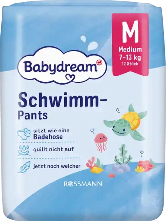 Babydream Zwemluier M (7-13kg) | 12 stuks