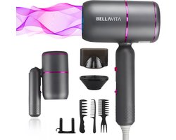 BELLAVITA ® Föhn - Haardroger - Föhn Met Diffuser - 2000W - Opvouwbaar - Fohn - Inklapbaar - 3 Warmtestanden - Ionentechnologie