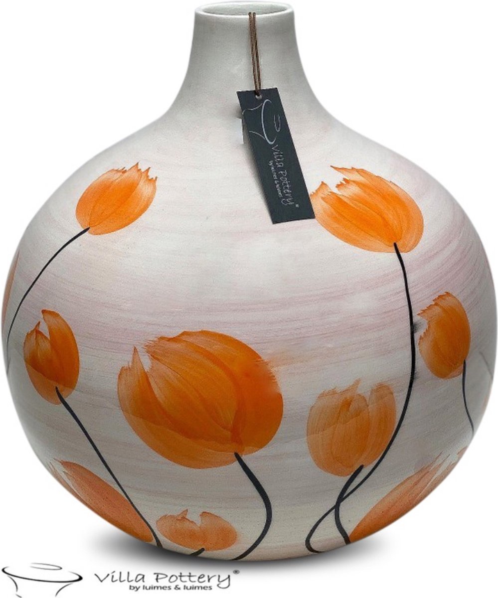 Irishflowers Vaas - Villa Pottery - Keramiek - Decoratie - Voorjaarsdecoratie - Francis 1_3 Pink/orange Roze