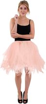 PartyXplosion - Costume de Danse & Divertissement - Jupon Vertigineux Beige 65 Centimètres Femme - Wit / Beige - Large - Halloween - Déguisements