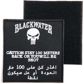 Embleem stof Blackwater 100mtr. met klittenband