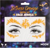 Moon Creations Gezicht Diamanten Sticker Moon Glow - Intense Orange - Neon UV Oranje