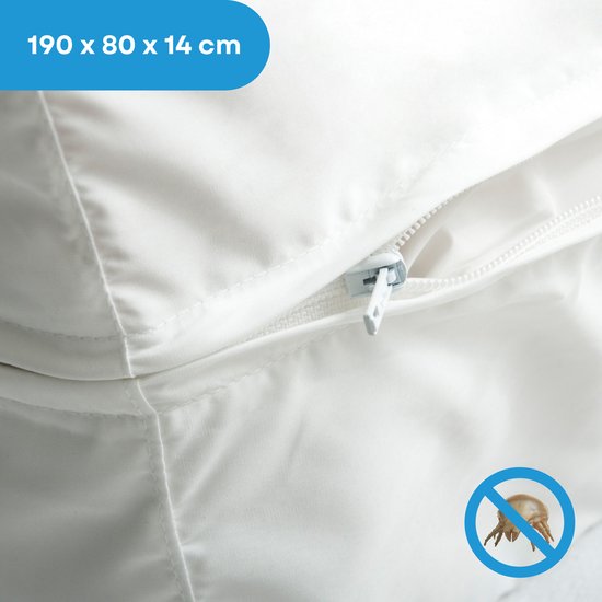 Cara C'air anti-allergie matrashoes - huisstofmijt allergie - wit 190x80x14cm