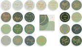 Ainy Sluitstickers Thank You Groen - 46 stuks bedankt stickers van 35 mm - ideaal voor cadeauverpakkingen, uitdeelzakjes, bedanktjes, traktatie en afscheid basisschool of opvang - Bedankt stickers voor kinderen en volwassenen