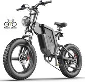 P4B - Rijklaar - Space Gray Elektrische Fatbike - Elektrische Fiets - Elektrische Mountainbike - E bike - 30Ah Accu - Fatbike