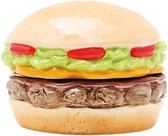 Peper & Zoutstel "Hamburger" - Keramiek - handbeschilderd - (hxbxd) ca. 5,5cm x 7,5cm x 7cm