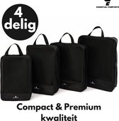 Cubes d'emballage Essential Comforts Premium - Rangement pour sièges-auto de voyage 4 pièces - Cubes de voyage - Zwart