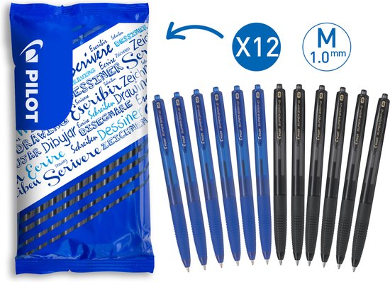 Penne Pilot Super Grip G - Set Da 12, 4 Colori, Punta Media - Foto 7