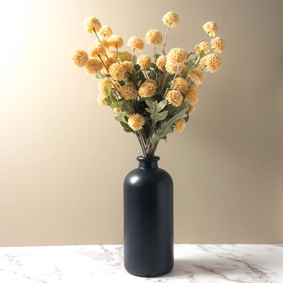 Kunstbloemen | Dandelion Art | Set van 10 Bloemstengels | Geel | 52 cm hoog | Nepbloemen | Zijden Bloemen