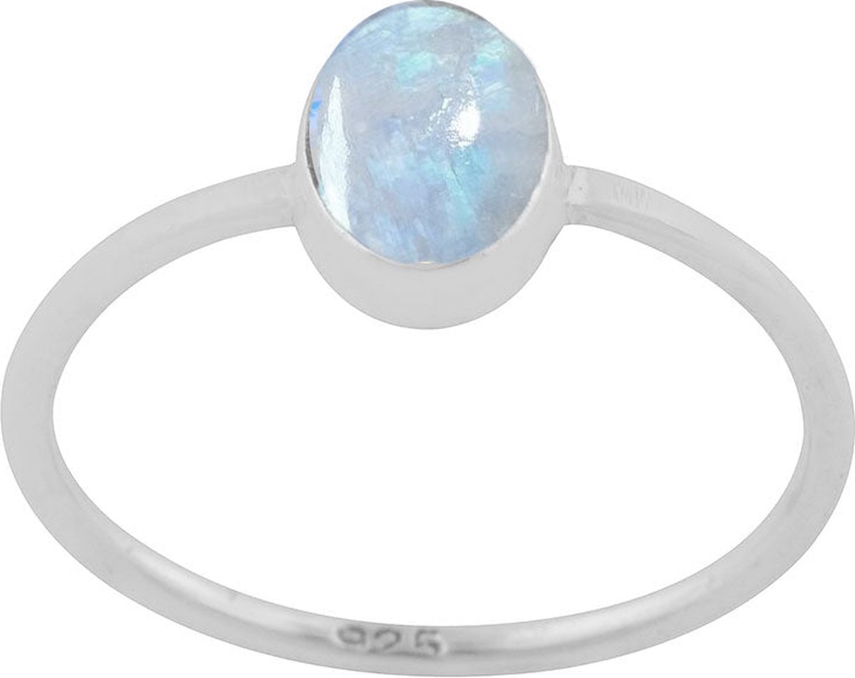 Jewelryz | Darla | Ring 925 zilver met maansteen edelsteen | 18.00 mm / maat 57