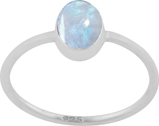 Jewelryz | Darla | Ring 925 zilver met maansteen edelsteen | 18.00 mm / maat 57