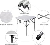 Picknicktafel Campingtafel inklapbaar in aluminium,Wandeltafel Balkontafel 70D x 70W x 67H centimetres